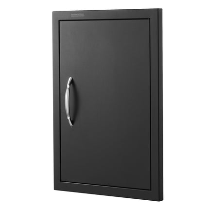 BBQ Access Door 16x22 In, Flush Mount, Matte Black