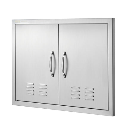 BBQ Access Door, Double 30x21 In Stainless Steel, Vented