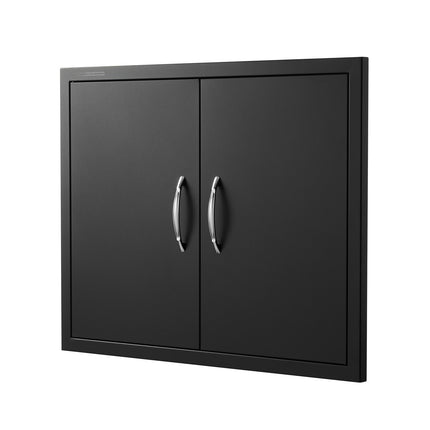 BBQ Access Door, Double Flush Mount, 31x24 in Black