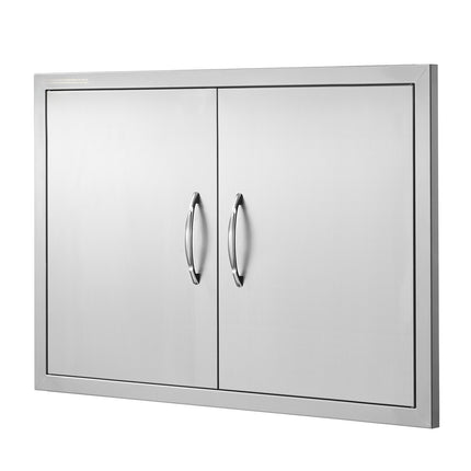 BBQ Access Door, Double Flush Mount Stainless Steel 33x22