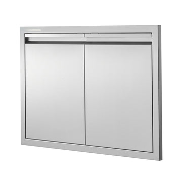 BBQ Access Door, Double Stainless Flush Mount, 30x21 In