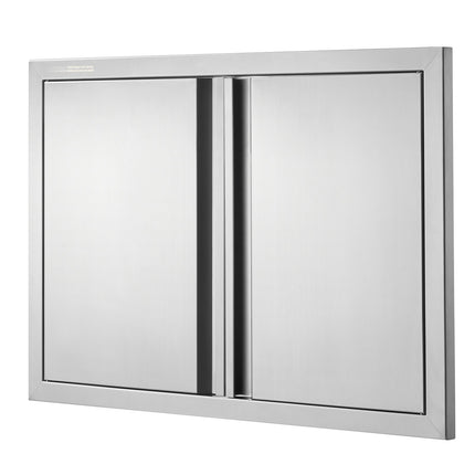 BBQ Access Door, Double Stainless Steel Flush Mount, 30x21