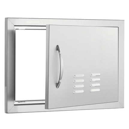 BBQ Access Door, Stainless Steel, 20x14 In, Vented