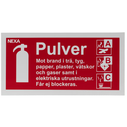 BSP-1020 Sign for powder fire extinguisher