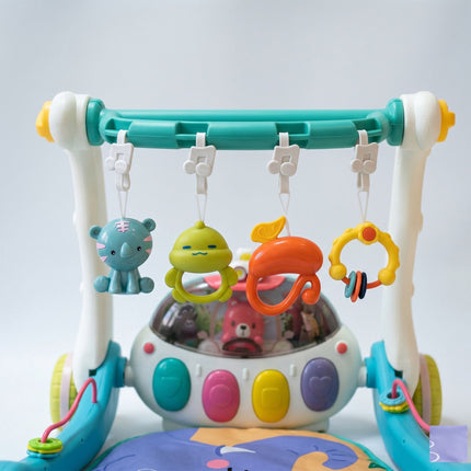 Baby Activity Gym with Piano, Wheels & Lights - Blue