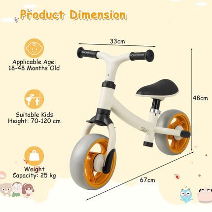 Baby Balance Bike, Adjustable Seat, EVA Wheels 18-48M