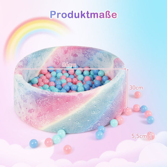 Baby Ball Pit with Removable Cover, 200 Balls, Glow-in-Dark