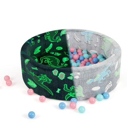 Baby Ball Pit with Removable Cover, Glow-in-the-Dark, 200 Balls