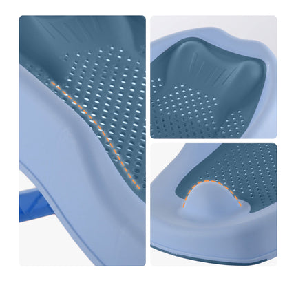 Baby Bath Aid Set with Hippo Rinse Cup – Blue