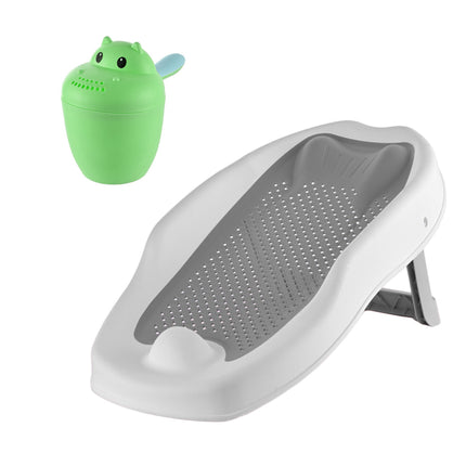 Baby Bath Aid Set with Hippo Rinse Cup, Grey