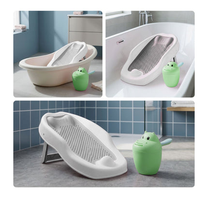Baby Bath Aid Set with Hippo Rinse Cup, Grey