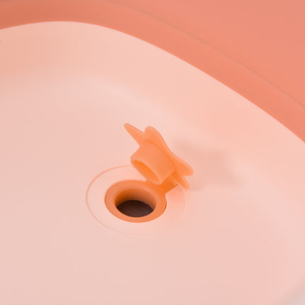 Ergonomic foldable baby bathtub, pink plastic, 84.5 cm
