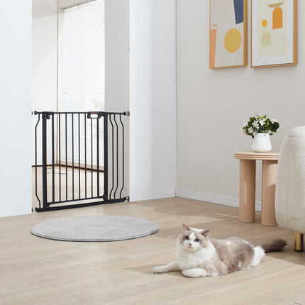 Baby Gate 29.5–37 in, Auto-Close Walk-Through, Black