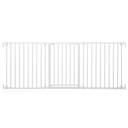 Baby Gate, 3-Panel Hardware-Mounted Metal, 74.5–198 cm