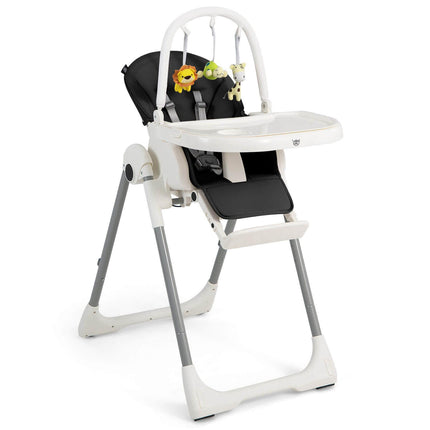 Baby High Chair, 4-in-1 Foldable, 7 Height Levels, Toy Bar