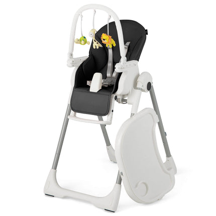 Baby High Chair, 4-in-1 Foldable, 7 Height Levels, Toy Bar