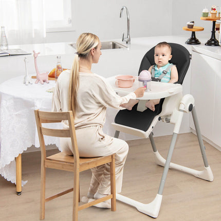 Baby High Chair, 4-in-1 Foldable, 7 Height Levels, Toy Bar