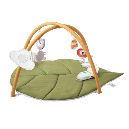 Baby Play Gym Mat, Leaf-Shaped, 6 Sensory Toys