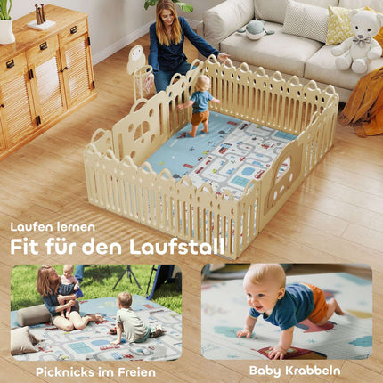 Baby Play Mat, Animal Pattern, Foam, 1.5 cm Thick, Non-Slip
