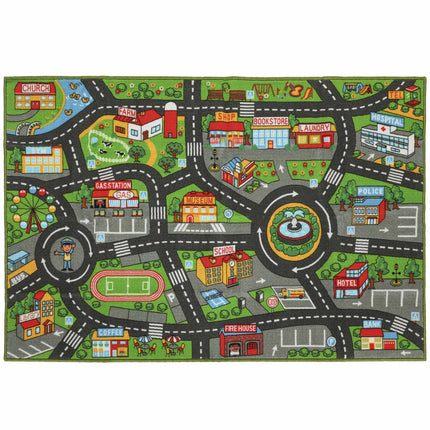 Baby Play Mat, Non-Slip, 200x150 cm, City Design