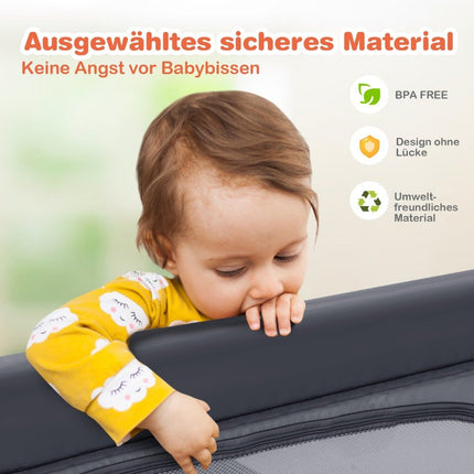 Baby Playpen 120x120 cm with 50 Balls, Breathable Mesh