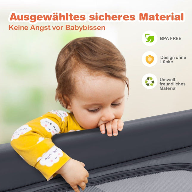 Baby Playpen 120x120 cm with 50 Balls, Breathable Mesh