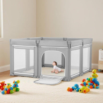 Baby Playpen 2000 x 1780mm, Foldable Mesh Zip Door