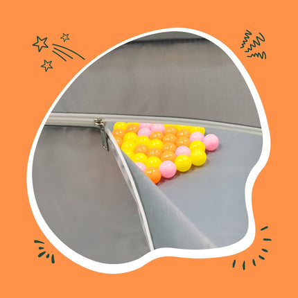 Baby Playpen with 50 Balls and Basketball Hoop