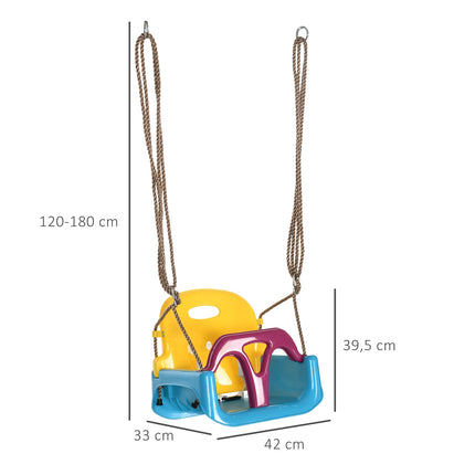 Baby rocking chair with adjustable rope for children, 9 months+