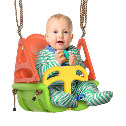 Adjustable Outdoor Toddler Swing, 9M+, 70kg Capacity, Green