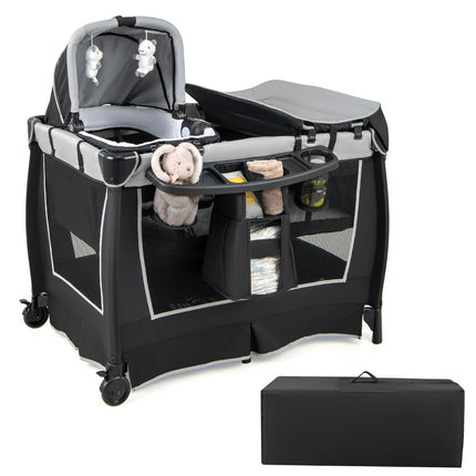 Baby Travel Bed 6-in-1, Rocking Cradle, Changing Table