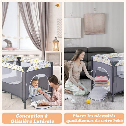 Baby Travel Cot 5-in-1, Mattress, Changing Table
