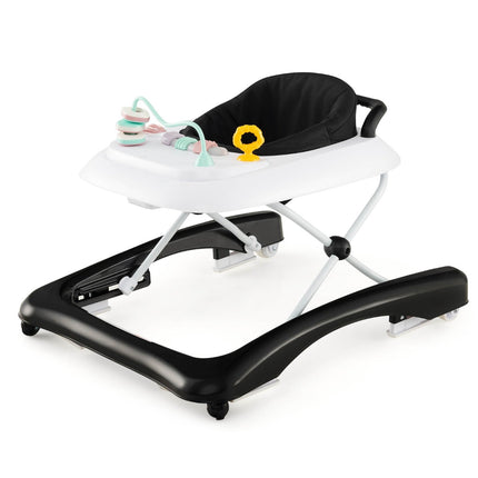 Baby Walker 3-In-1, Foldable, Adjustable Height, Black