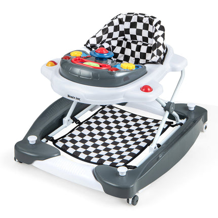 Baby Walker, Foldable 6-in-1, Adjustable Height, Music Tray