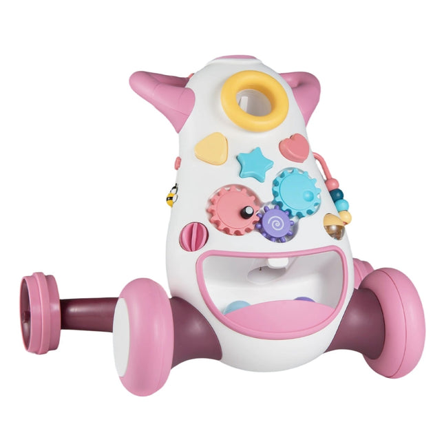 Baby Walker with Music & Lights, Montessori Games, Pink