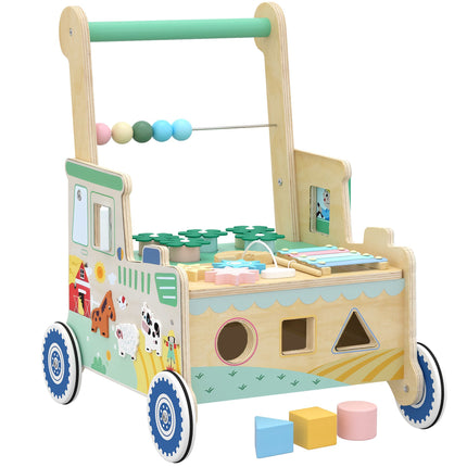 Baby Walker with Wheels, Storage, Montessori Activity Center