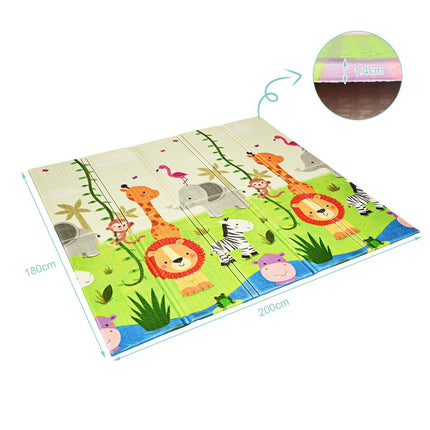 Baby crawling mat play mat foldable baby mat double-sided play mat green