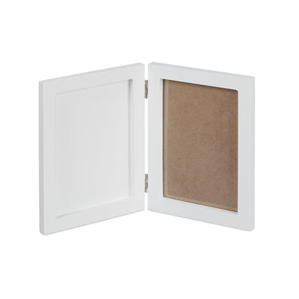 Baby picture frame with plaster cast