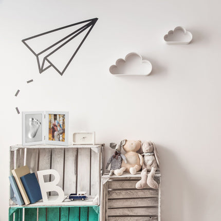 Baby picture frame with plaster cast