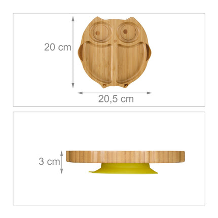 Baby plate with suction cup "Owl"