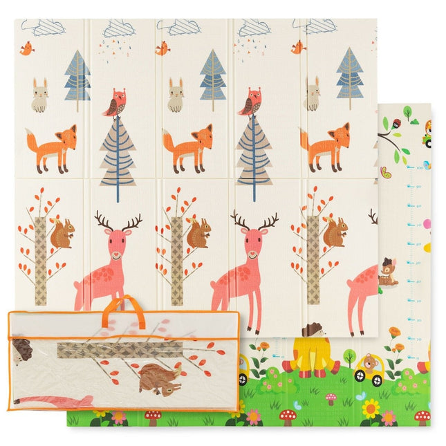 Baby play mat foldable baby mat double-sided crawling mat made of XPE material giraffe deer