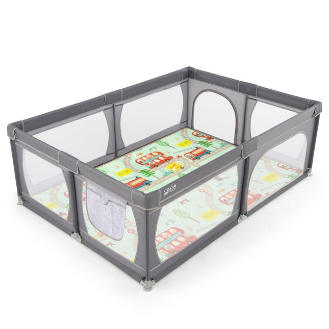 Baby playpen with 50 balls & 2 doors & breathable net & zipper