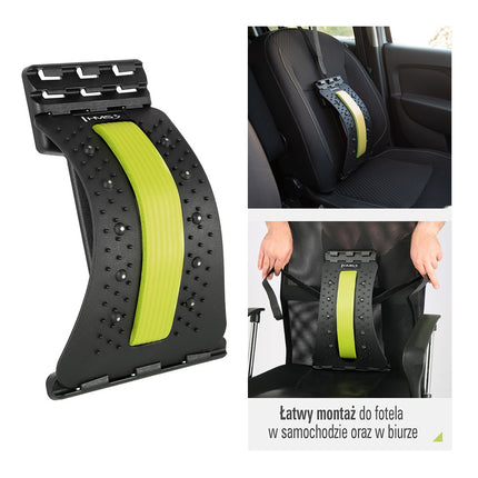 Back Stretcher with Magnets, Green, Pain Relief
