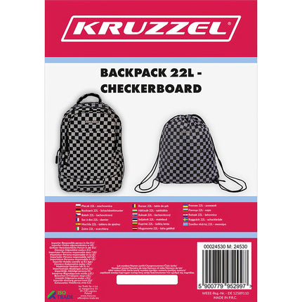 Backpack 22L - checkerboard Kruzzel 24530