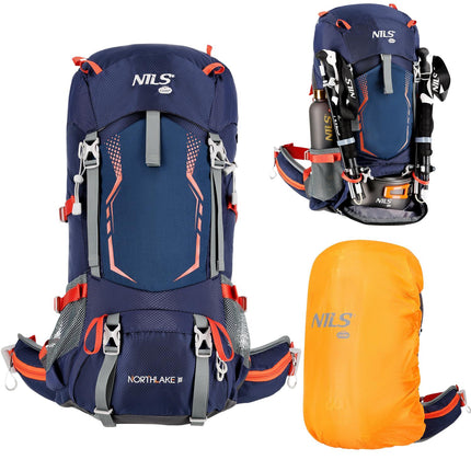 Backpack 40L, Tourist, Navy Blue, Lightweight