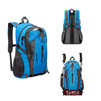 Backpack for Tourists, Blue, 40L Capacity