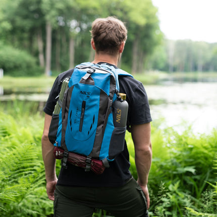 Backpack for Tourists, Blue, 40L Capacity