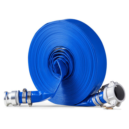 Backwash Hose Kit, 1.5 in x 100 ft PVC, Camlock Clamps
