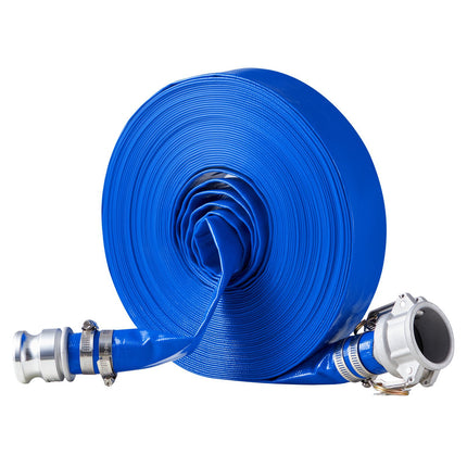 Backwash Hose Kit, 1.5 in x 100 ft PVC, Camlock Clamps