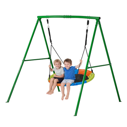 Backyard Swing Set, 40 In Saucer Seat, 440 Lb Capacity